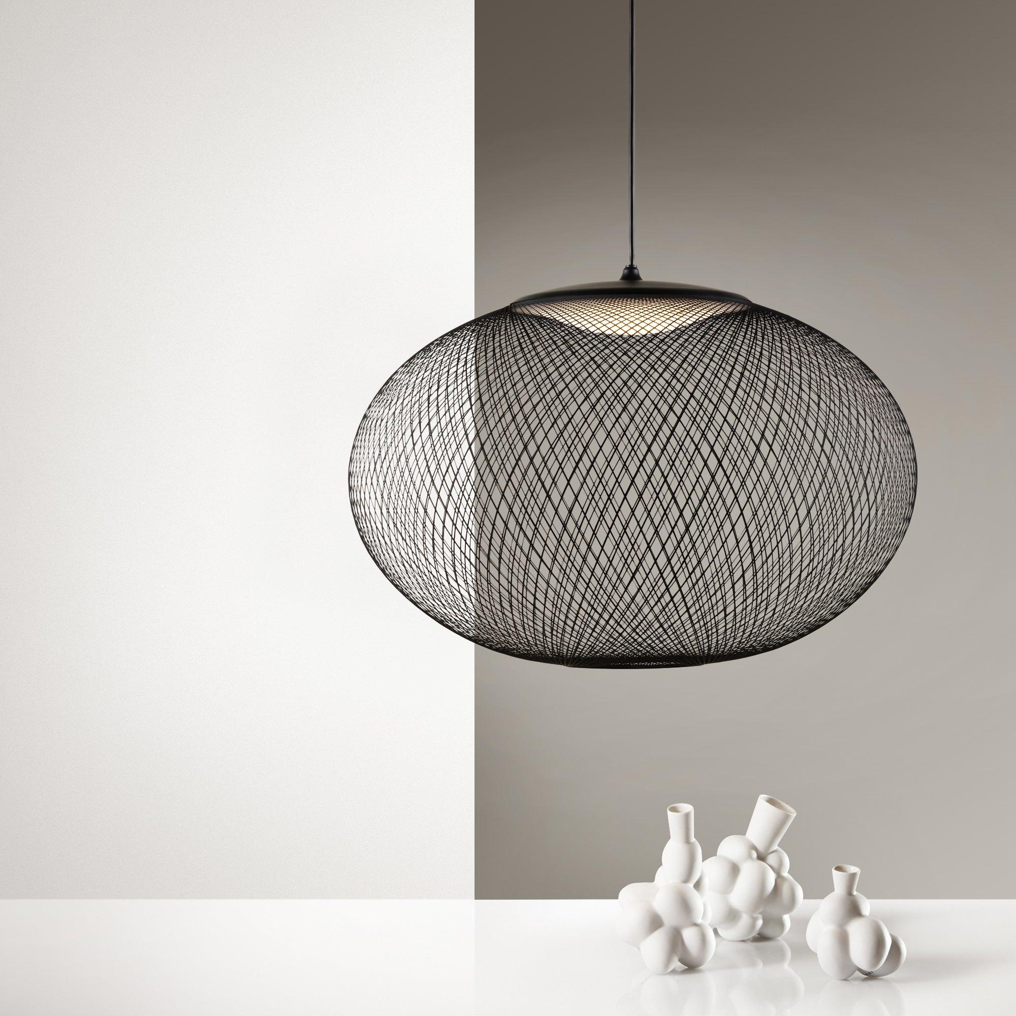 Orelenira Pendant Lamp Metallic Mesh Black