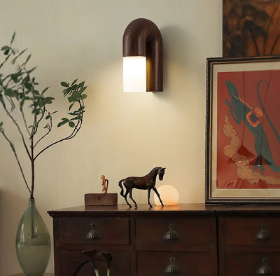 King Modern Minimalist Wood Wall Lamp