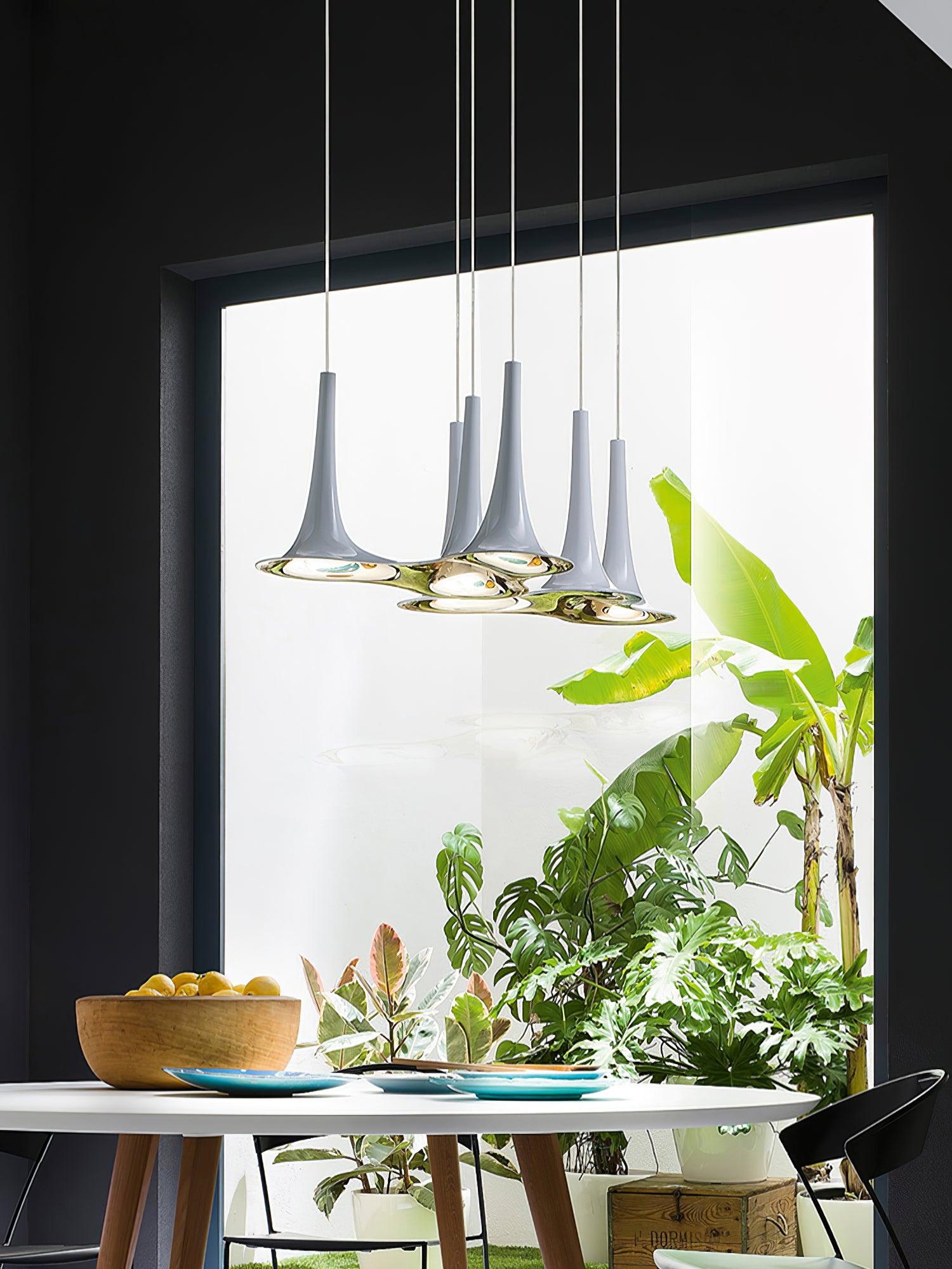 Rominex Pendant Lamp Acrylic Trumpet Shape Contemporary