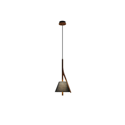 Zovenarae Triangular Wood Pendant Light