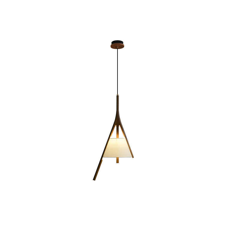 Zovenarae Triangular Wood Pendant Light