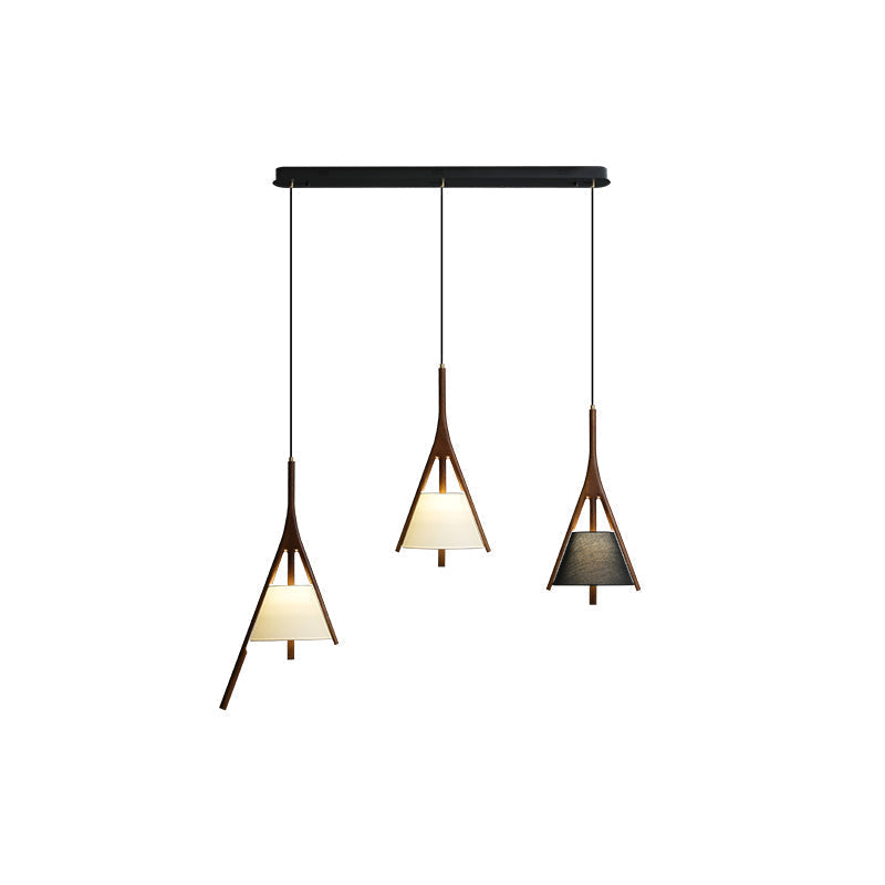 Zovenarae Triangular Wood Pendant Light