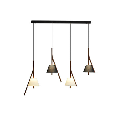 Zovenarae Triangular Wood Pendant Light