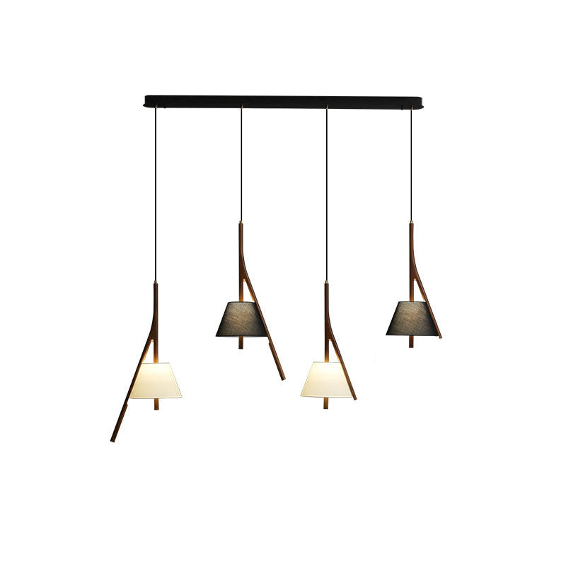 Zovenarae Triangular Wood Pendant Light