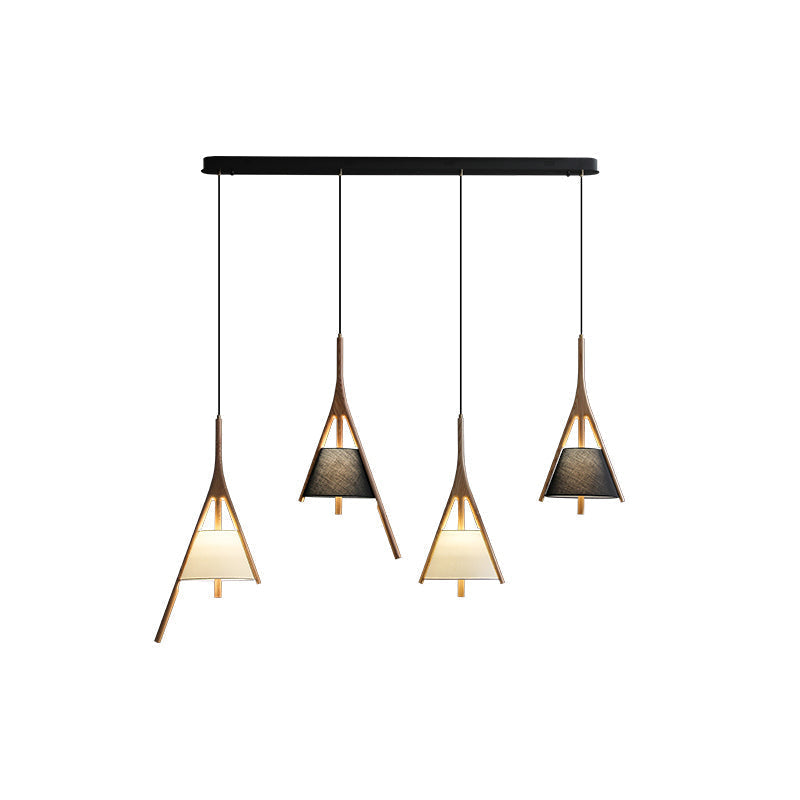 Zovenarae Triangular Wood Pendant Light