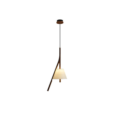 Zovenarae Triangular Wood Pendant Light