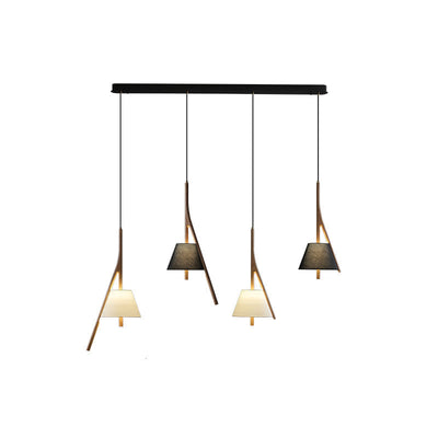 Zovenarae Triangular Wood Pendant Light