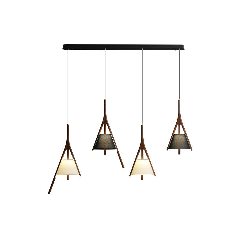 Zovenarae Triangular Wood Pendant Light