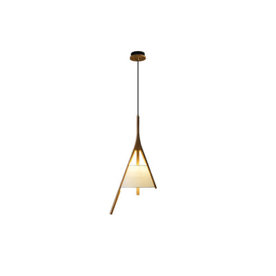 Zovenarae Triangular Wood Pendant Light