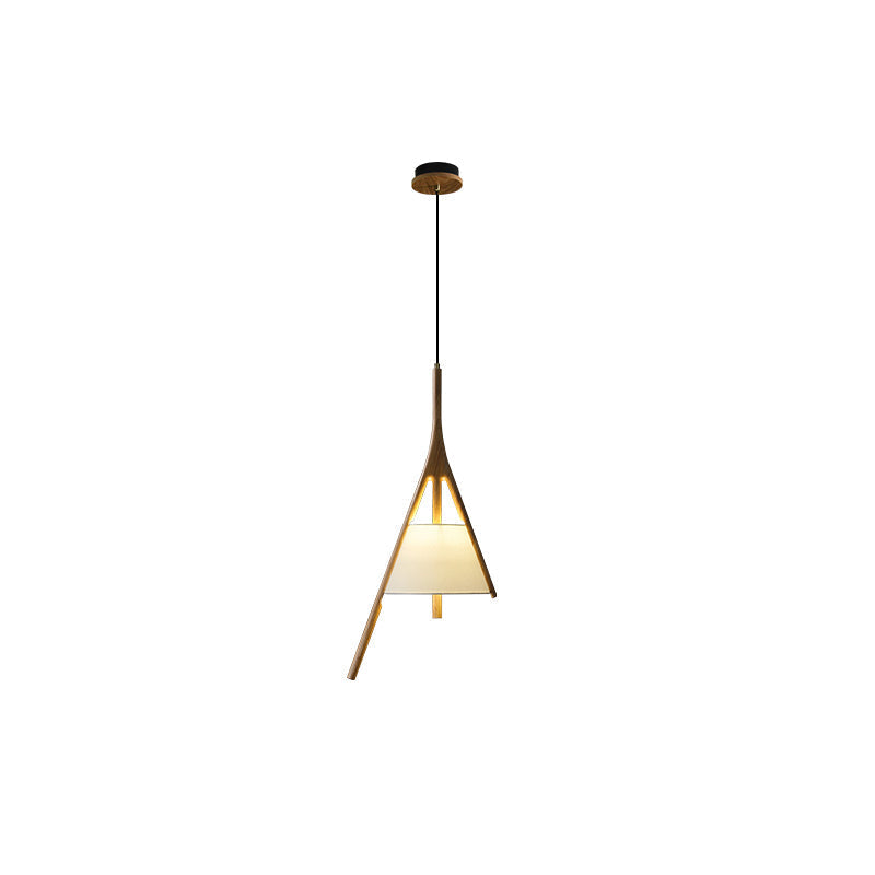 Zovenarae Triangular Wood Pendant Light