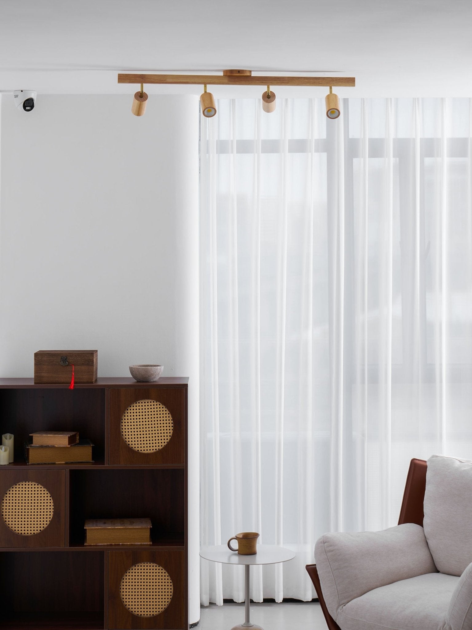 Valestone Wood Beam Spotlight Flush Mount Ceiling Light
