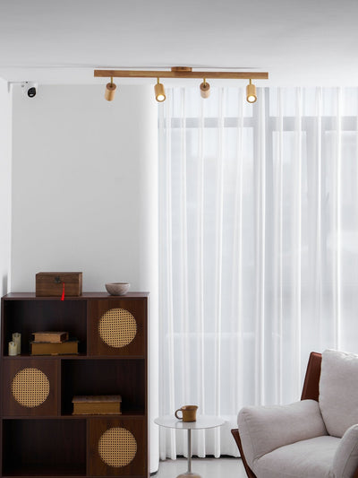 Valestone Wood Beam Spotlight Flush Mount Ceiling Light