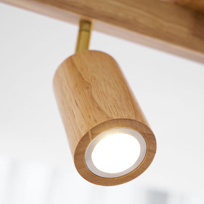 Valestone Wood Beam Spotlight Flush Mount Ceiling Light