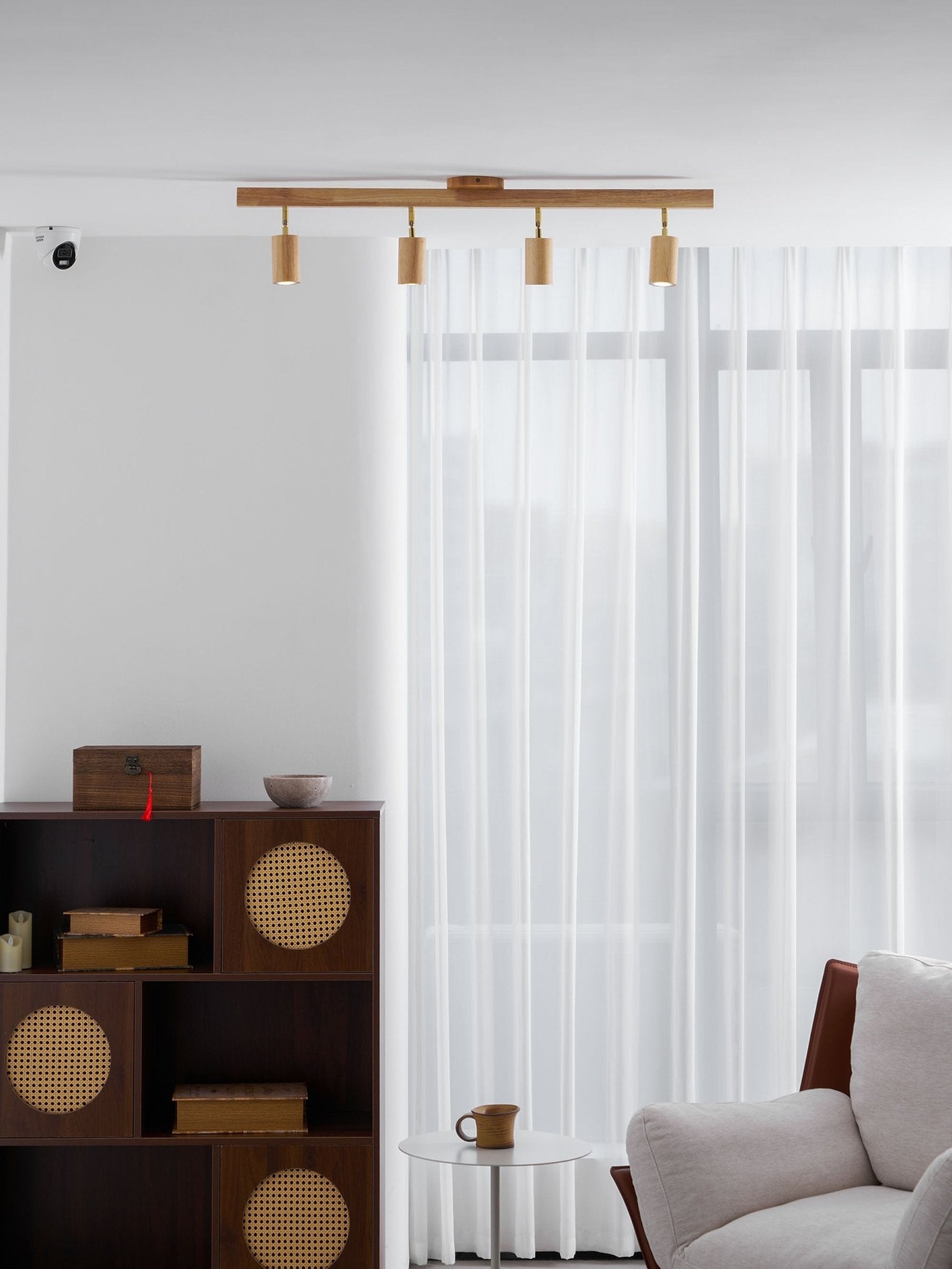 Valestone Wood Beam Spotlight Flush Mount Ceiling Light