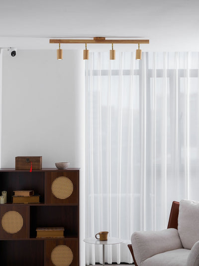 Valestone Wood Beam Spotlight Flush Mount Ceiling Light