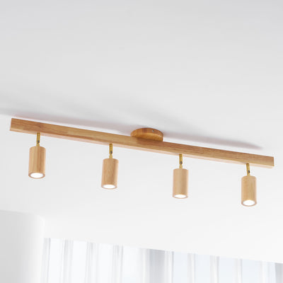 Valestone Wood Beam Spotlight Flush Mount Ceiling Light