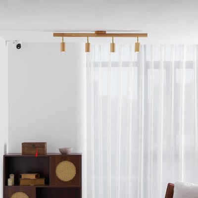 Valestone Wood Beam Spotlight Flush Mount Ceiling Light