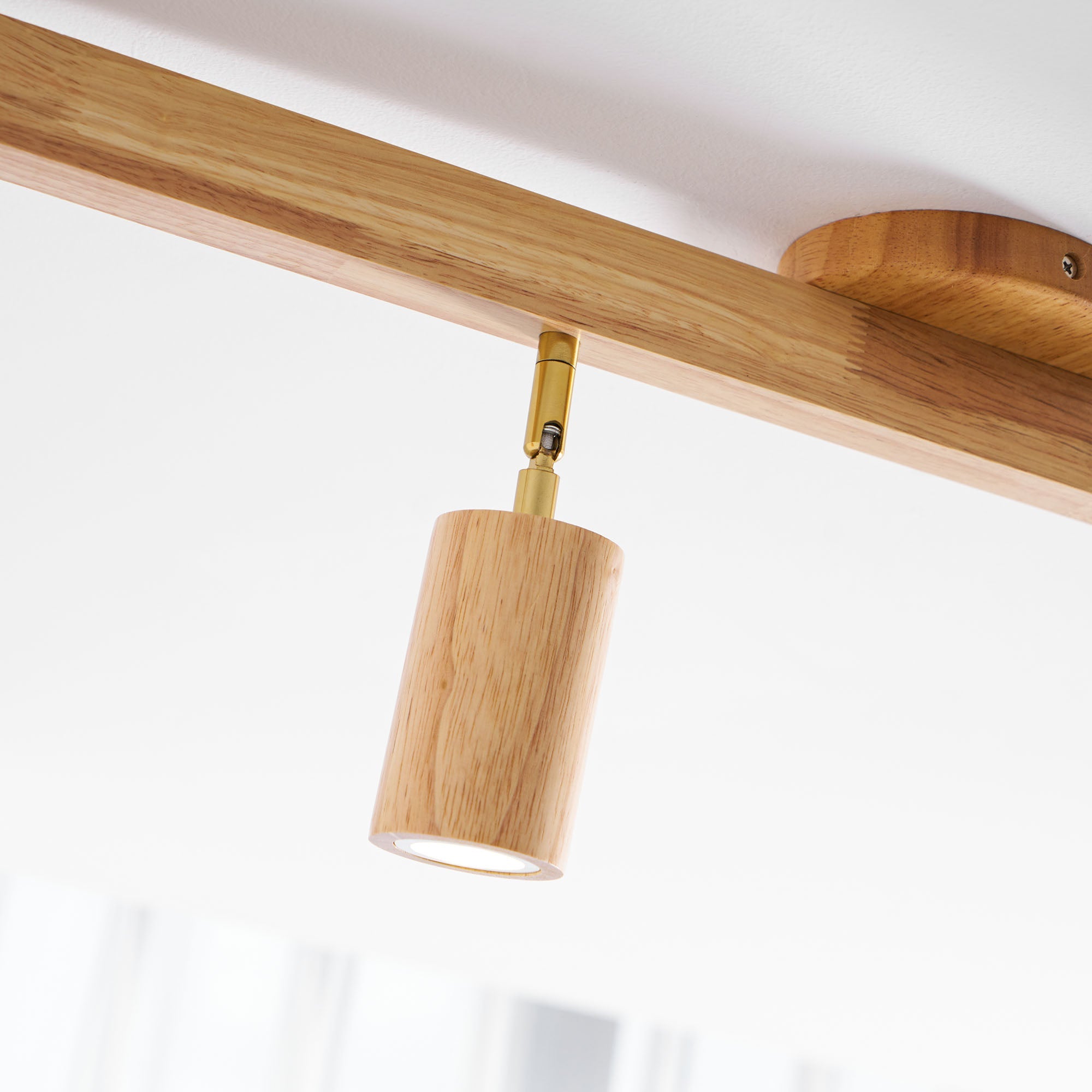 Valestone Wood Beam Spotlight Flush Mount Ceiling Light