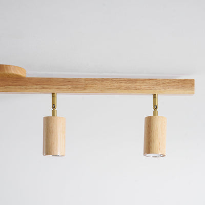 Valestone Wood Beam Spotlight Flush Mount Ceiling Light
