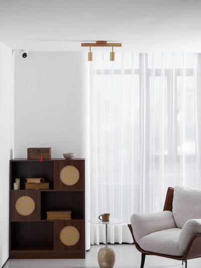 Valestone Wood Beam Spotlight Flush Mount Ceiling Light