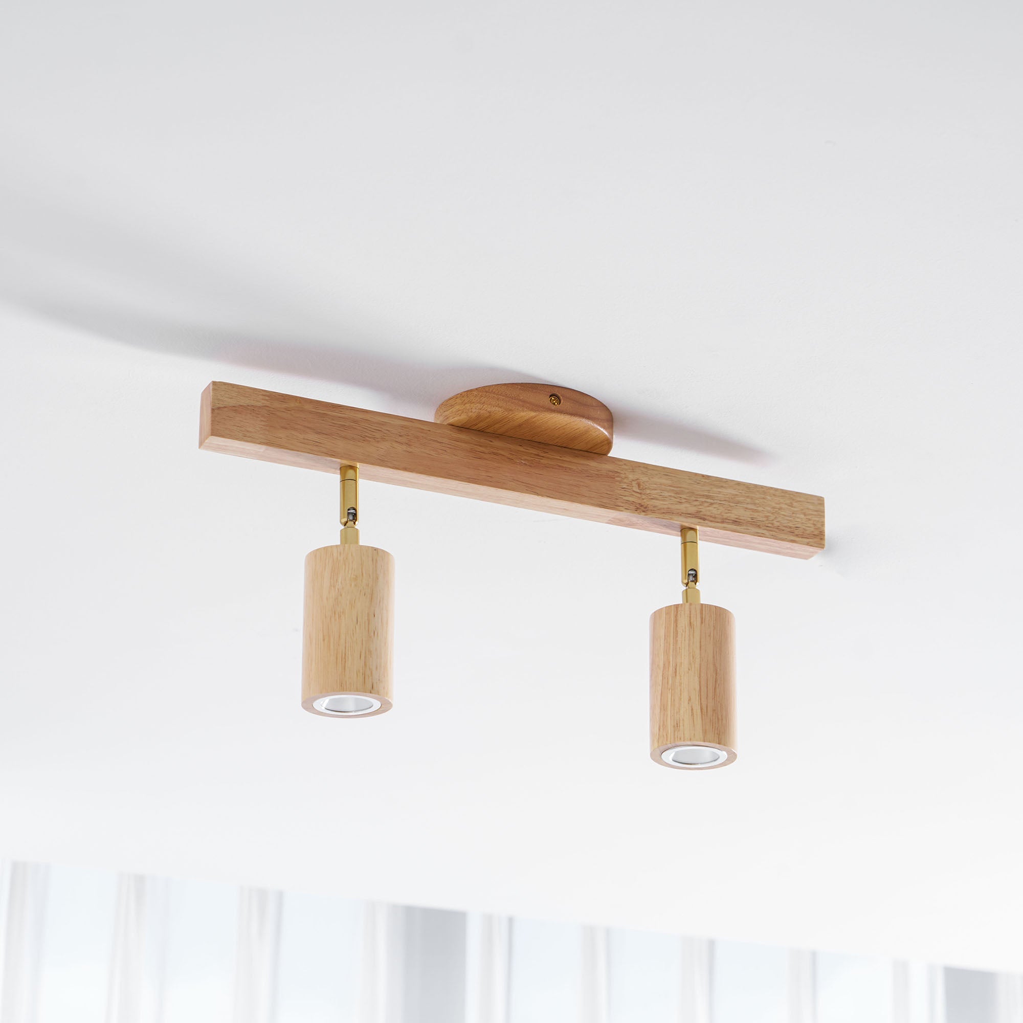 Valestone Wood Beam Spotlight Flush Mount Ceiling Light