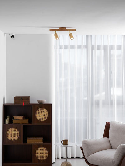 Valestone Wood Beam Spotlight Flush Mount Ceiling Light
