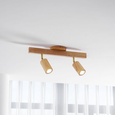 Valestone Wood Beam Spotlight Flush Mount Ceiling Light