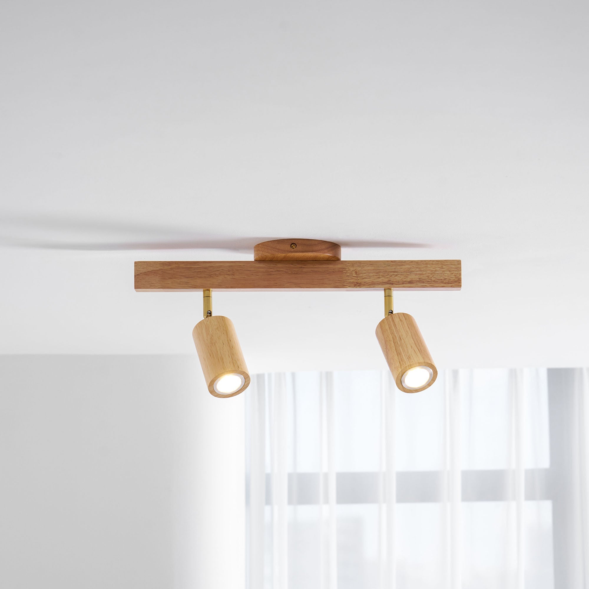 Valestone Wood Beam Spotlight Flush Mount Ceiling Light