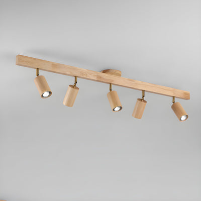 Valestone Wood Beam Spotlight Flush Mount Ceiling Light