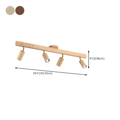 Valestone Wood Beam Spotlight Flush Mount Ceiling Light
