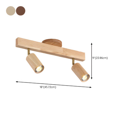 Valestone Wood Beam Spotlight Flush Mount Ceiling Light