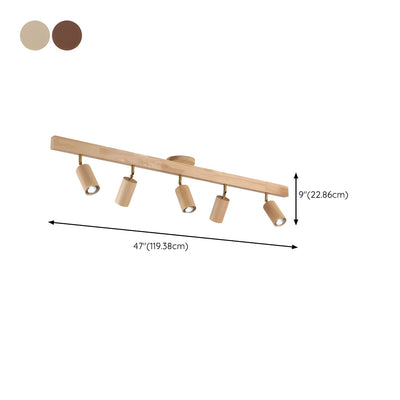 Valestone Wood Beam Spotlight Flush Mount Ceiling Light