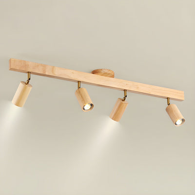 Valestone Wood Beam Spotlight Flush Mount Ceiling Light