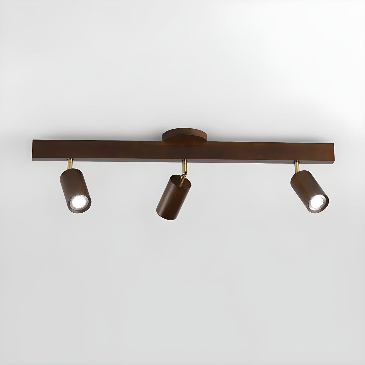 Rinaniella Ceiling Lamp Natural Wood Beam with Spotlight