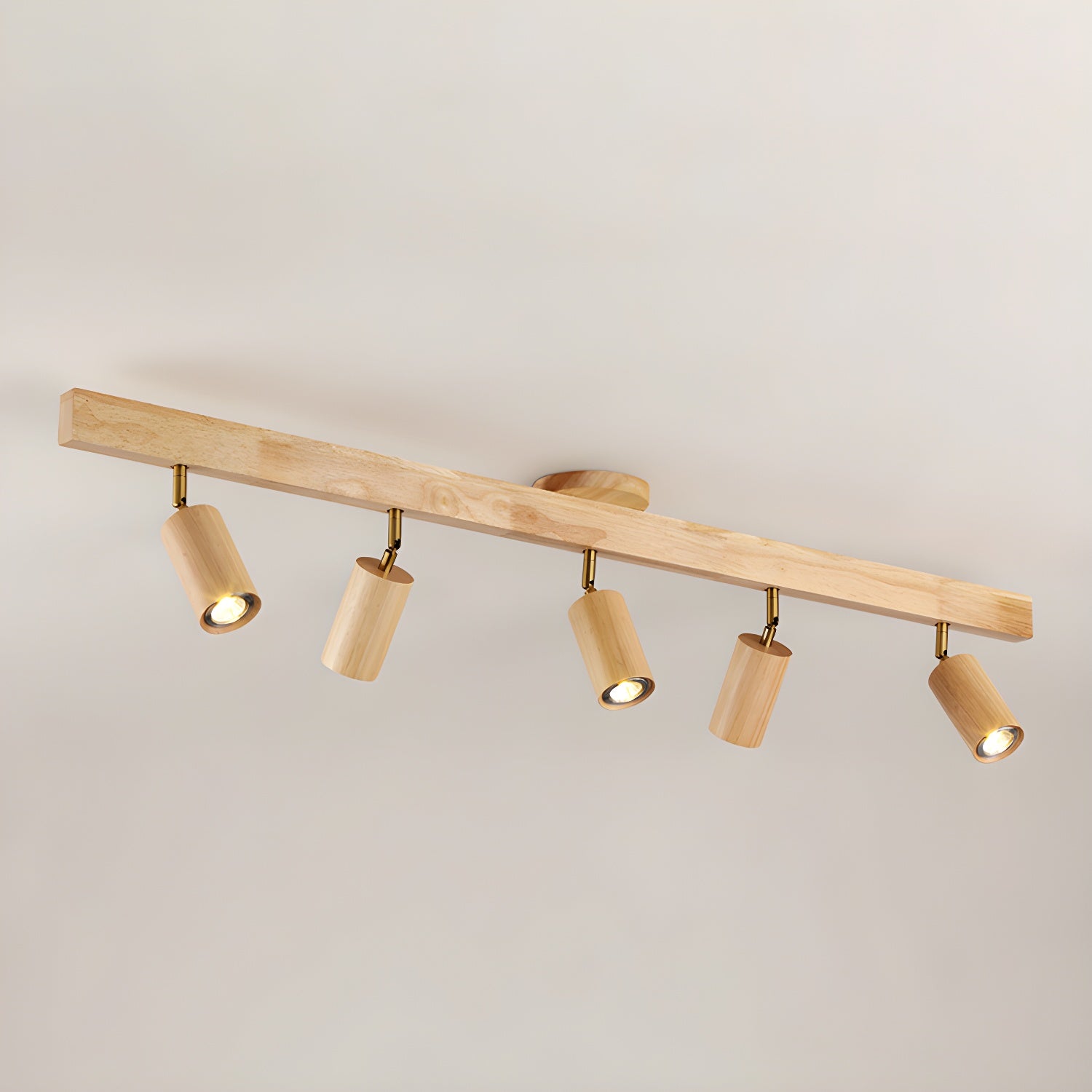 Valestone Wood Beam Spotlight Flush Mount Ceiling Light