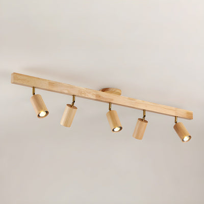 Valestone Wood Beam Spotlight Flush Mount Ceiling Light