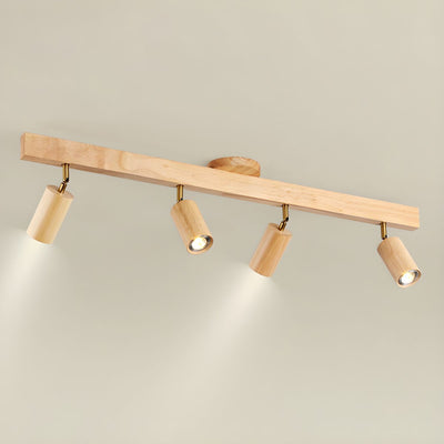 Valestone Wood Beam Spotlight Flush Mount Ceiling Light