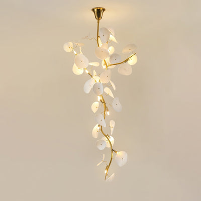 Orthair Branch Ceramic Brass Chandelier