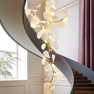 Orthair Branch Ceramic Brass Chandelier