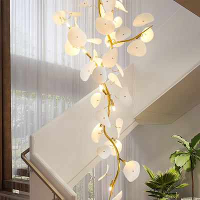 Orthair Branch Ceramic Brass Chandelier