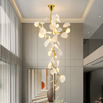 Orthair Branch Ceramic Brass Chandelier