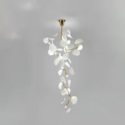 Orthair Branch Ceramic Brass Chandelier