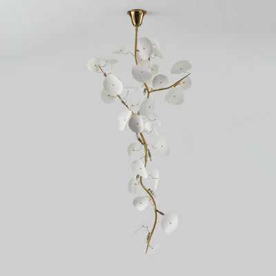 Orthair Branch Ceramic Brass Chandelier