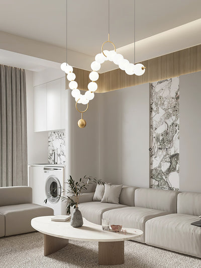 Lustra Pendant Lamp Necklace Glass - Neutral Decor