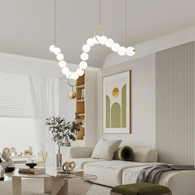 Lustra Pendant Lamp Necklace Glass - Neutral Decor
