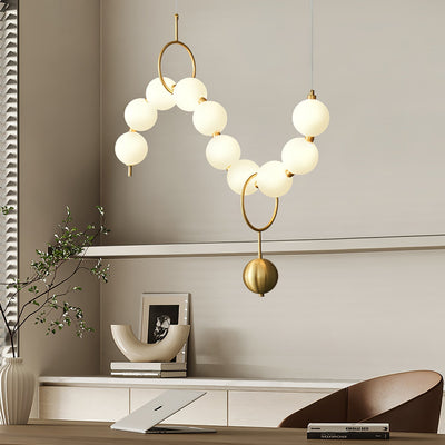 Lustra Pendant Lamp Necklace Glass - Neutral Decor