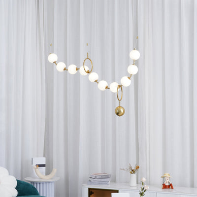 Lustra Pendant Lamp Necklace Glass - Neutral Decor