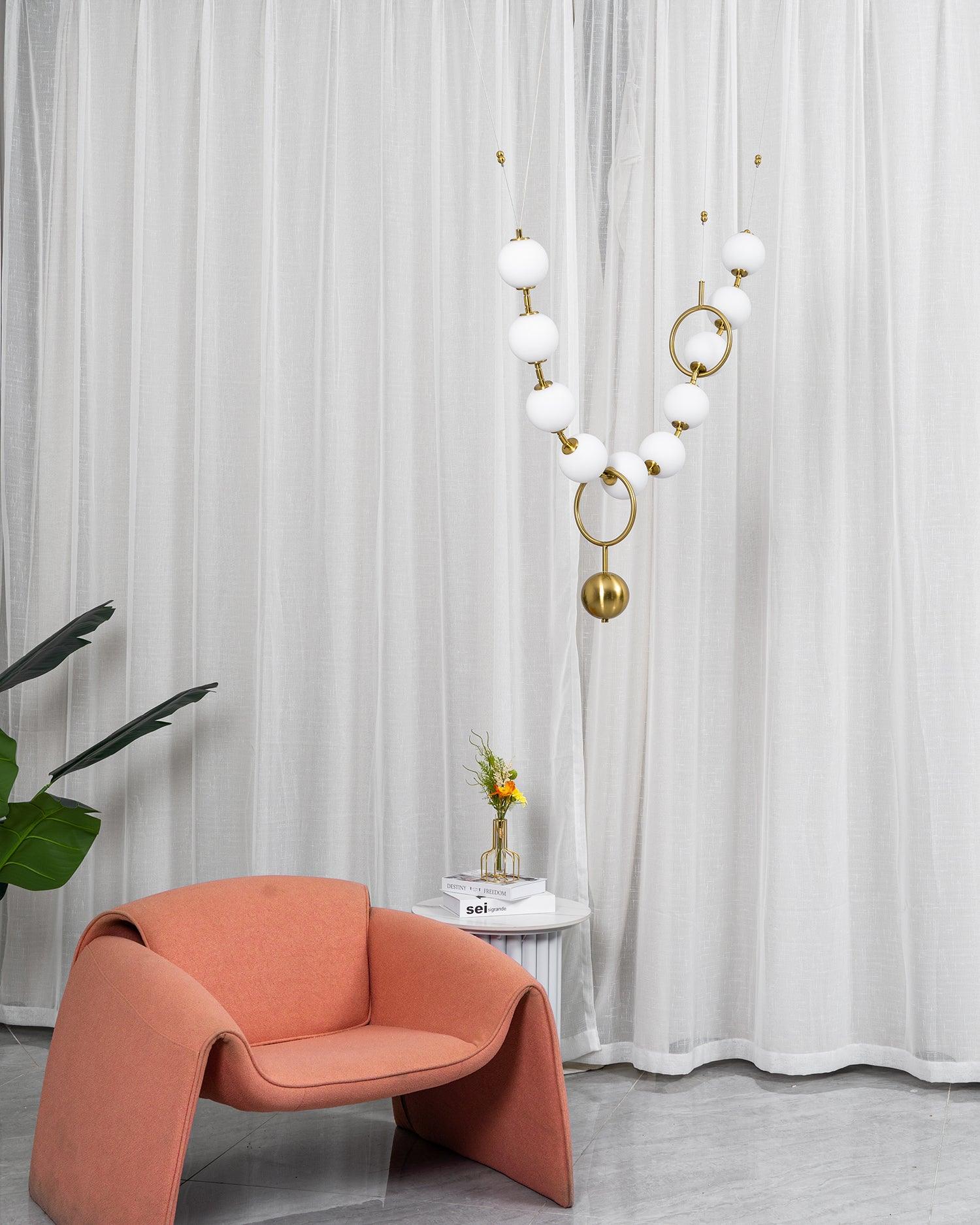 Lustra Pendant Lamp Necklace Glass - Neutral Decor
