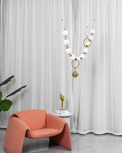 Lustra Pendant Lamp Necklace Glass - Neutral Decor