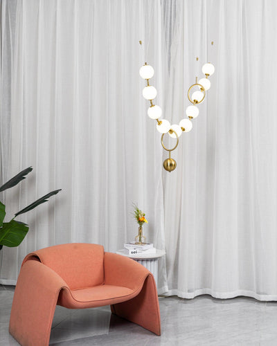Lustra Pendant Lamp Necklace Glass - Neutral Decor